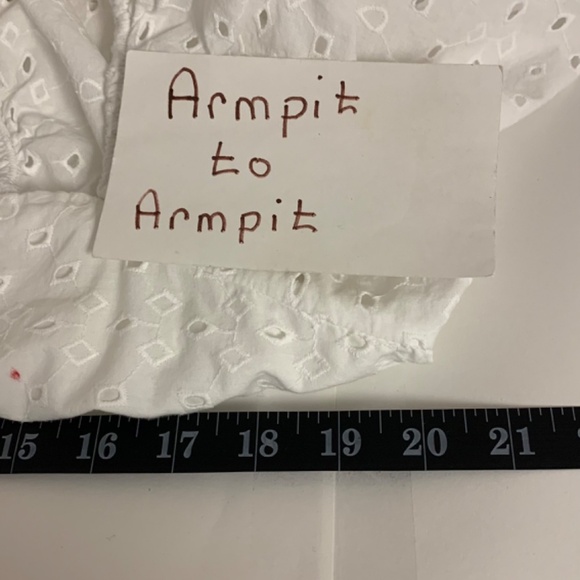 A.New Day dress SZ L eyelet girlhood core feminine cottagecore puff sleeves - Picture 7 of 9